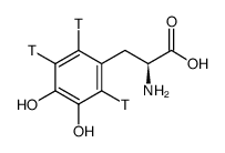 dihydroxyphenylalanine, l-3,4-[ring 2,5,6-3h] Structure
