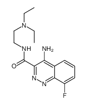 4-amino-N-[2-(diethylamino)ethyl]-8-fluorocinnoline-3-carboxamide结构式