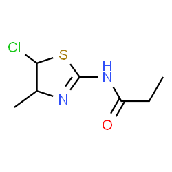 Propanamide,N-(5-chloro-4,5-dihydro-4-methyl-2-thiazolyl)-结构式