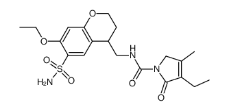 4-((3-Ethyl-4-methyl-2-oxo-3-pyrroline-1-carboxamido)-methyl)-6-sulfamoyl-7-ethoxychroman结构式