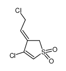 4-chloro-3-(2-chloroethylidene)thiophene 1,1-dioxide结构式