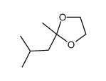 2-methyl-2-(2-methylpropyl)-1,3-dioxolane结构式