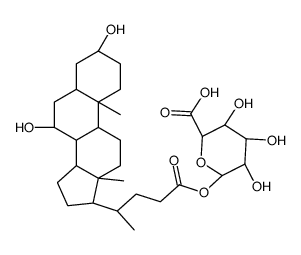 1-[(3α,5β,7α)-3,7-Dihydroxycholan-24-oate] β-D-Glucopyranuronic Acid structure