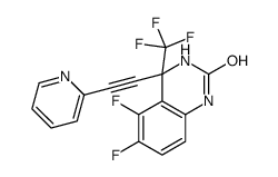5,6-difluoro-4-(2-pyridin-2-ylethynyl)-4-(trifluoromethyl)-1,3-dihydroquinazolin-2-one结构式