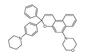 3-(4-piperidinophenyl)-3-phenyl-6-morpholino-3H-naphtho[2,1-b]pyran结构式