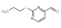 2-PROPYLSULFANYL-PYRIMIDINE-4-CARBALDEHYDE structure