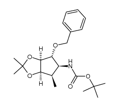 [(3aS,4R,5S,6R,6aR)-tetrahydro-4-hydroxy-2,2,6-trimethyl-4H-cyclopenta-1,3-dioxol-5-yl]carbamic acid tert-butyl ester Structure