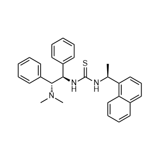 1-((1R,2R)-2-(二甲氨基)-1,2-二苯乙基)-3-((S)-1-(萘-1-基)乙基)硫脲结构式