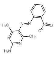 2-Pyrimidinamine,4,6-dimethyl-5-[2-(2-nitrophenyl)diazenyl]-结构式