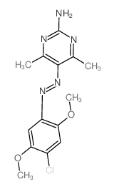 2-Pyrimidinamine,5-[2-(4-chloro-2,5-dimethoxyphenyl)diazenyl]-4,6-dimethyl- Structure