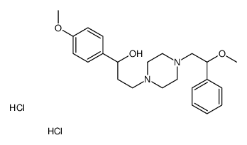 1-(4-methoxyphenyl)-3-[4-(2-methoxy-2-phenylethyl)piperazin-1-yl]propan-1-ol,dihydrochloride Structure