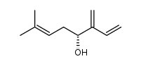 (R)-7-methyl-3-methylene-octa-1,6-dien-4-ol结构式