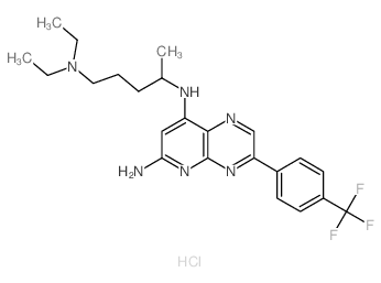 N-(5-diethylaminopentan-2-yl)-3-[4-(trifluoromethyl)phenyl]-2,5,10-triazabicyclo[4.4.0]deca-1,3,5,7,9-pentaene-7,9-diamine Structure