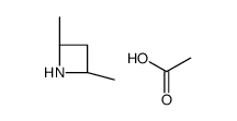 acetic acid,(2R,4R)-2,4-dimethylazetidine结构式