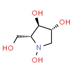 3,4-Pyrrolidinediol, 1-hydroxy-2-(hydroxymethyl)-, (2R,3R,4R)- (9CI) structure