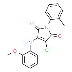 3-chloro-4-(2-methoxyanilino)-1-(2-methylphenyl)-1H-pyrrole-2,5-dione structure