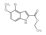 4-溴-5-甲氧基吲哚-2-羧酸乙酯结构式