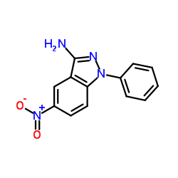 5-Nitro-1-phenyl-1H-indazol-3-amine结构式