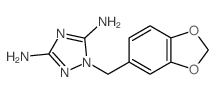 1H-1,2,4-Triazole-3,5-diamine,1-(1,3-benzodioxol-5-ylmethyl)- Structure