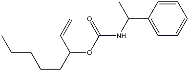 N-(α-Methylbenzyl)carbamic acid 1-pentylallyl ester结构式
