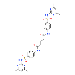 N,N'-bis(4-{[(4,6-dimethyl-2-pyrimidinyl)amino]sulfonyl}phenyl)pentanediamide Structure