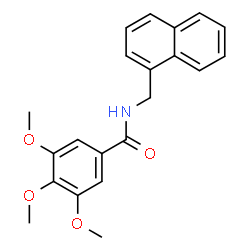 3,4,5-trimethoxy-N-(naphthalen-1-ylmethyl)benzamide结构式