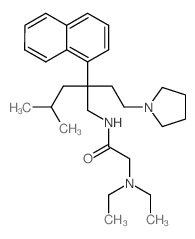 2-diethylamino-N-[4-methyl-2-naphthalen-1-yl-2-(2-pyrrolidin-1-ylethyl)pentyl]acetamide结构式