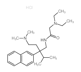 Acetamide,2-(diethylamino)-N-[2-[2-(dimethylamino)ethyl]-3-methyl-2-(2-naphthalenyl)butyl]-,hydrochloride (1:2) Structure