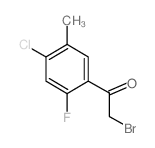 2-BROMO-1-(4-CHLORO-2-FLUORO-5-METHYLPHENYL)-1-ETHANONE structure