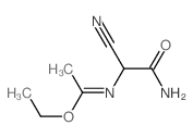 2-cyano-2-(1-ethoxyethylideneamino)acetamide结构式
