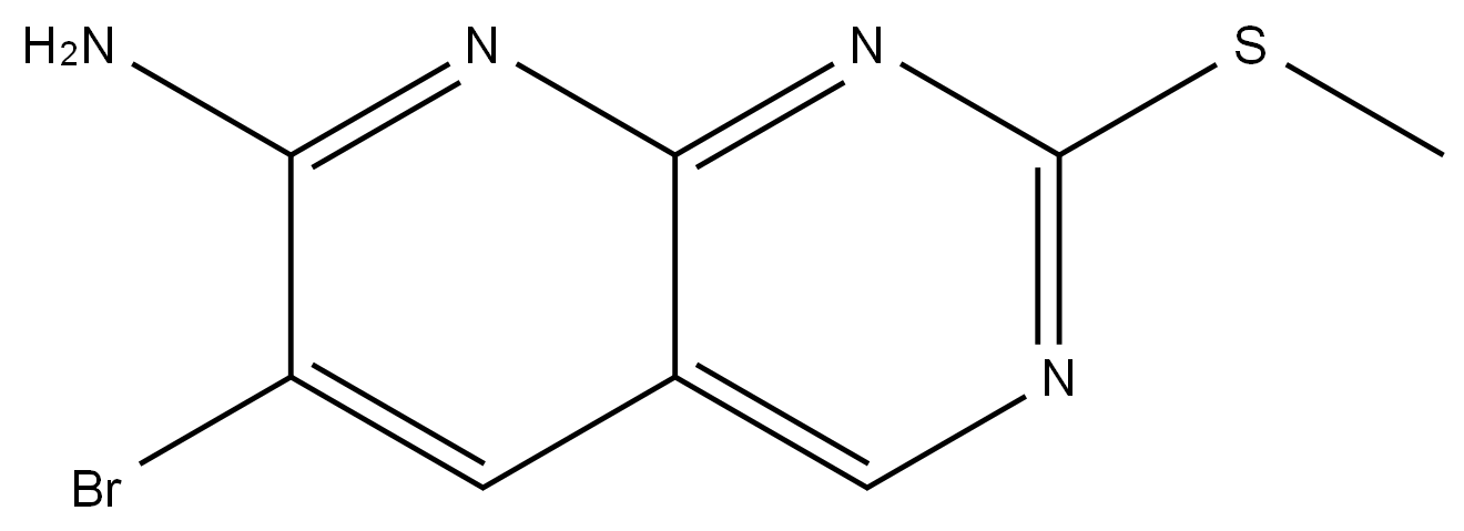 6-溴-2-(甲硫基)吡啶并[2,3-D]嘧啶-7-胺结构式