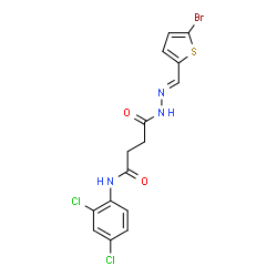 4-{2-[(5-bromo-2-thienyl)methylene]hydrazino}-N-(2,4-dichlorophenyl)-4-oxobutanamide picture