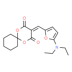 1,5-Dioxaspiro[5.5]undecane-2,4-dione,3-[[5-(diethylamino)-2-furanyl]methylene]- structure