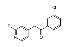 1-(3-chlorophenyl)-2-(2-fluoropyridin-4-yl)ethanone结构式