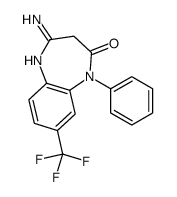 4-Amino-1,3-dihydro-1-phenyl-8-(trifluoromethyl)-2H-1,5-benzodiazepin-2-one结构式