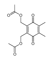 [2-(acetyloxymethyl)-4,5-dimethyl-3,6-dioxocyclohexa-1,4-dien-1-yl]methyl acetate Structure