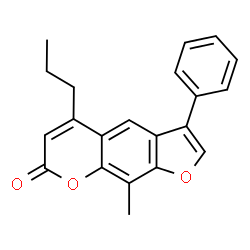 9-methyl-3-phenyl-5-propylfuro[3,2-g]chromen-7-one结构式