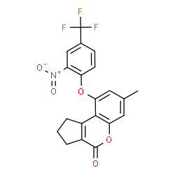 7-methyl-9-[2-nitro-4-(trifluoromethyl)phenoxy]-2,3-dihydro-1H-cyclopenta[c]chromen-4-one picture