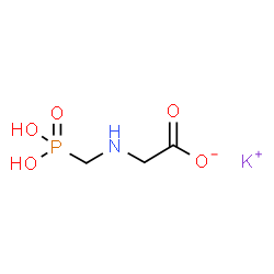 Glycine, N-(phosphonomethyl)-, monopotassium salt Structure