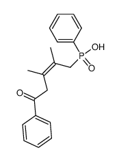 (Z)-(2,3-dimethyl-5-oxo-5-phenylpent-2-en-1-yl)(phenyl)phosphinic acid Structure