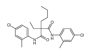2-butyl-N,N'-bis(4-chloro-2-methylphenyl)-2-ethylpropanediamide结构式