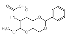 a-D-ribo-Hexopyranosid-3-ulose,methyl 2-(acetylamino)-2-deoxy-4,6-O-(phenylmethylene)- Structure