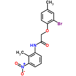 2-(2-Bromo-4-methylphenoxy)-N-(2-methyl-3-nitrophenyl)acetamide Structure