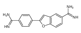 2-(4-Amidinophenyl)-1-benzofuran-5-carboxamidine Structure