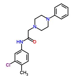 N-(3-Chloro-4-methylphenyl)-2-(4-phenyl-1-piperazinyl)acetamide Structure