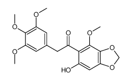 1-(6-hydroxy-4-methoxybenzo[d][1,3]dioxol-5-yl)-2-(3,4,5-trimethoxyphenyl)ethan-1-one结构式