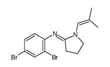 N-(2,4-dibromophenyl)-1-(2-methylprop-1-enyl)pyrrolidin-2-imine Structure