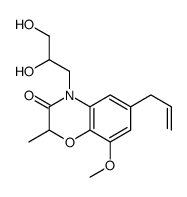 4-(2,3-dihydroxypropyl)-8-methoxy-2-methyl-6-prop-2-enyl-1,4-benzoxazin-3-one Structure