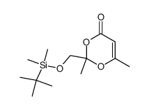 2-({[tert-butyl(dimethyl)silyl]oxy}methyl)-2,6-dimethyl-4H-1,3-dioxin-4-one Structure