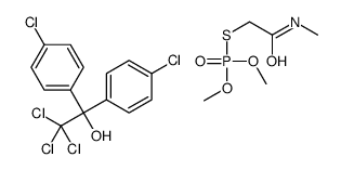 2-dimethoxyphosphorylsulfanyl-N-methylacetamide,2,2,2-trichloro-1,1-bis(4-chlorophenyl)ethanol Structure